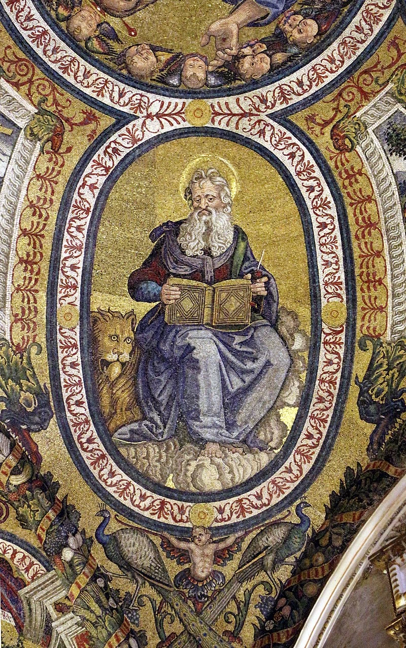 Da Forli - Cappella di s. Elena in s. Croce in Gerusalemme, i mosaici di Melozzo e Peruzzi, dettaglio 8